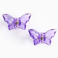 Краб для волос в форме бабочек &laquo;Самой волшебной&raquo;, 2 шт., 4 х 3 х 2.5 см