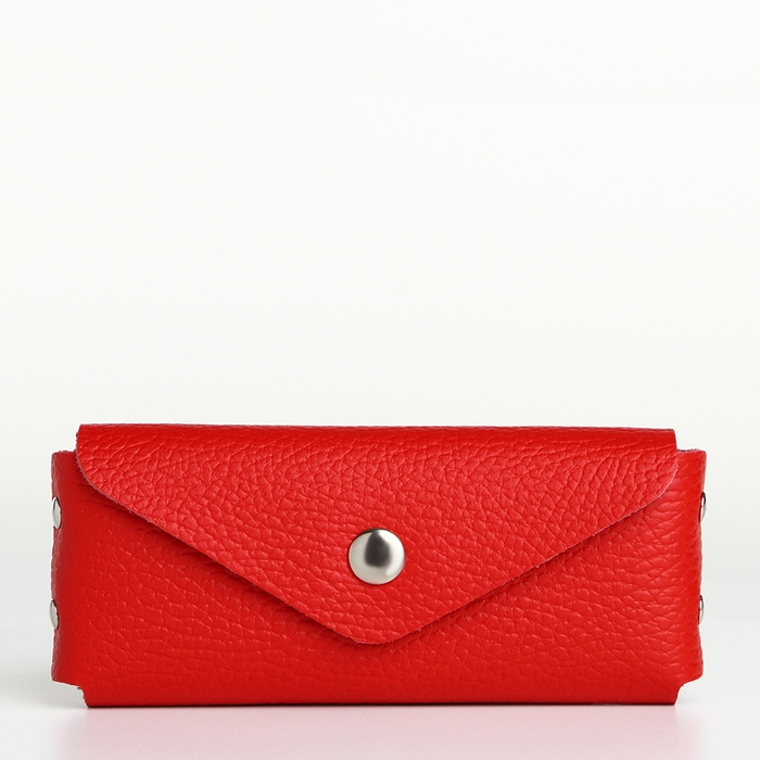 Ключница карманная на кнопке, TEXTURA, длина 15 см, кольцо, цвет красный Ключница карманная на кнопке, TEXTURA, длина 15 см, кольцо, цвет красный