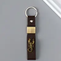 Брелок кожзам "Ремешок со скорпионом" 2,2х10 см