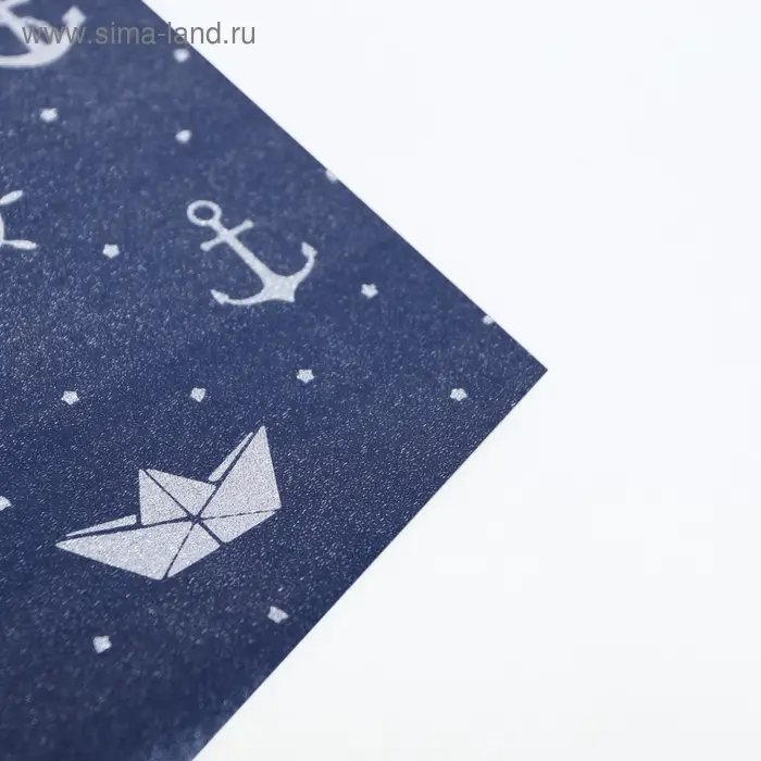 Плёнка упаковочная фольгированная &laquo;Море&raquo;, 70 &times; 50 см