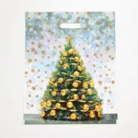 Пакет "Зимний сон", полиэтиленовый с вырубной ручкой, 38х47 см.