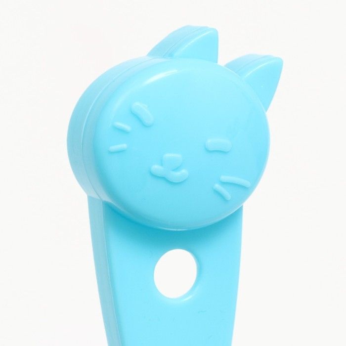 Совок "Удача" с креплением к лотку, 24 х 9,5 см, голубой