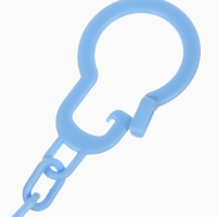 Пустышка классическая, с держателем, +0мес., цвет голубой