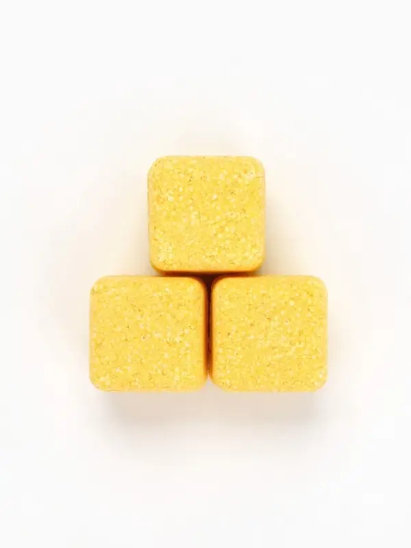 Бомбочки для ванны &laquo;Кубики&raquo;, набор 3 шт x 70 г, аромат банановый коктейль, URAL LAB