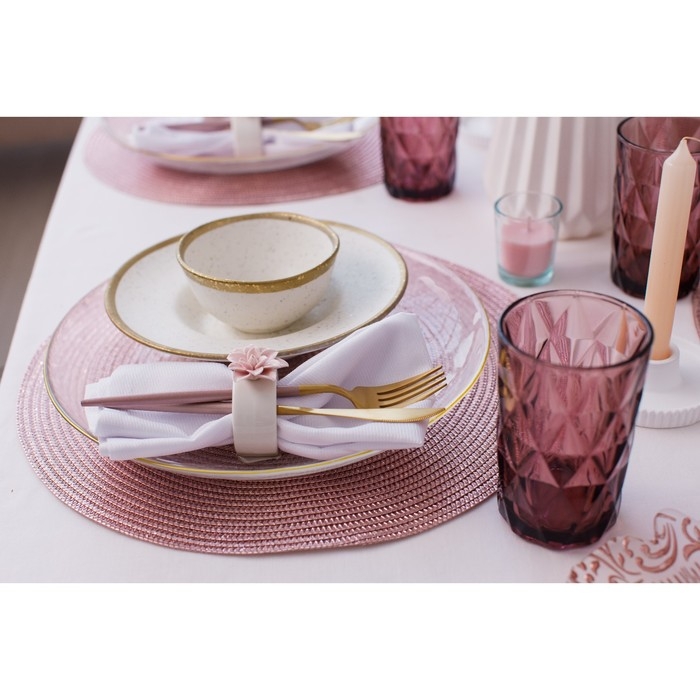 Тарелка для пасты Magistro Poursephona, 140 мл, d=21 см, фарфор, бежевая