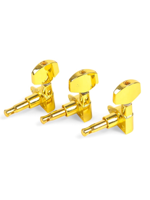 Комплект одиночной колковой механики Music Life, золотистые, 3+3