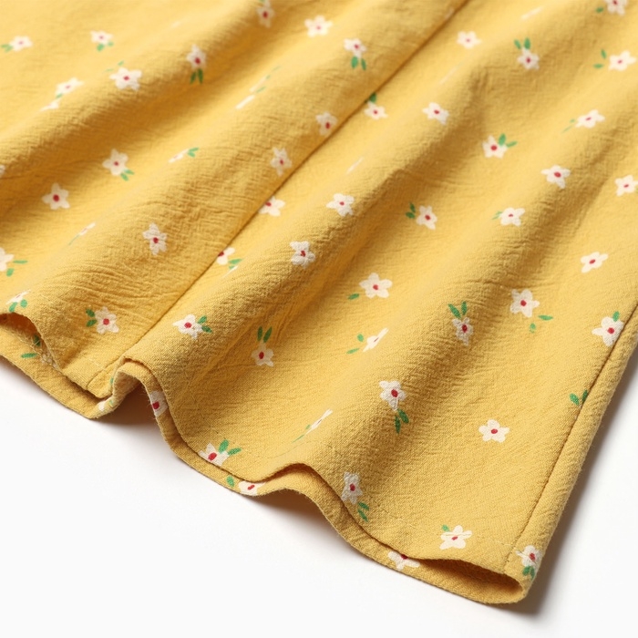 Платье детское с воланами KAFTAN, р.34 (122-128), желтый Платье детское с воланами KAFTAN, р.34 (122-128), желтый