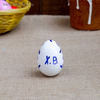 Фигурка пасхальная &laquo;Яйцо гжель&raquo;, белое, 7 см