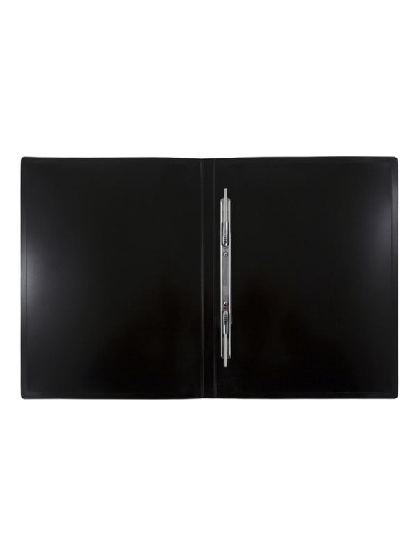 Папка с пружинным скоросшивателем А4, 700 мкм, 27 мм, Calligrata DeLuxe, внутренний карман, до 180 листов, молочный / черный