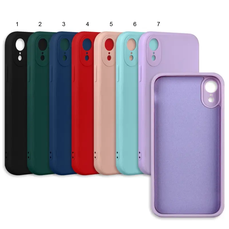 Чехол iPh XR цветной силикон