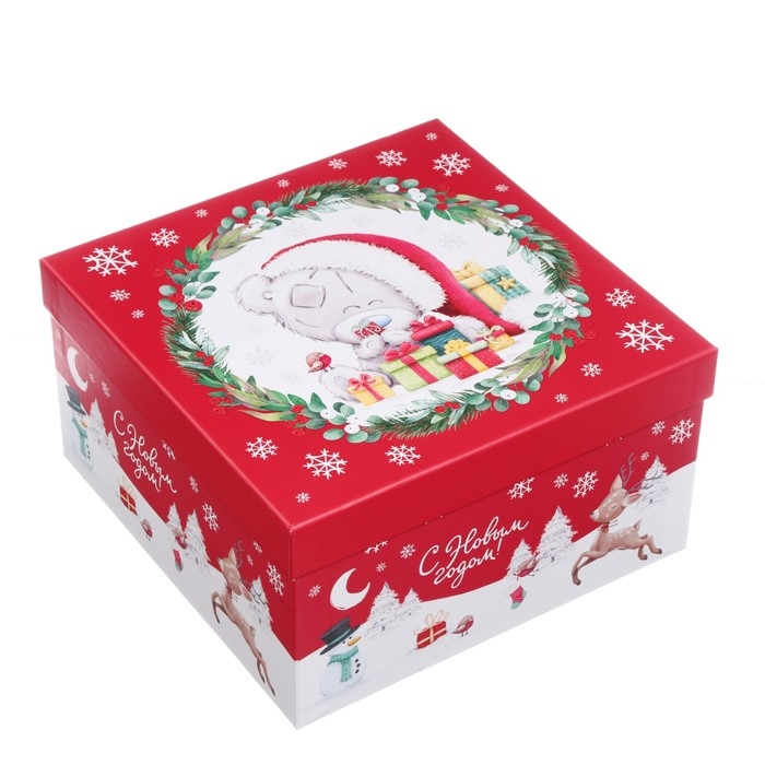 Новый год. Набор коробок 5 в 1 Новый год. Набор коробок 5 в 1 "С Новым Годом!", Me To You зелено-красная