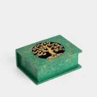 Шкатулка &laquo;Древо&raquo;, 19&times;14&times;7 см, МДФ, зелёная