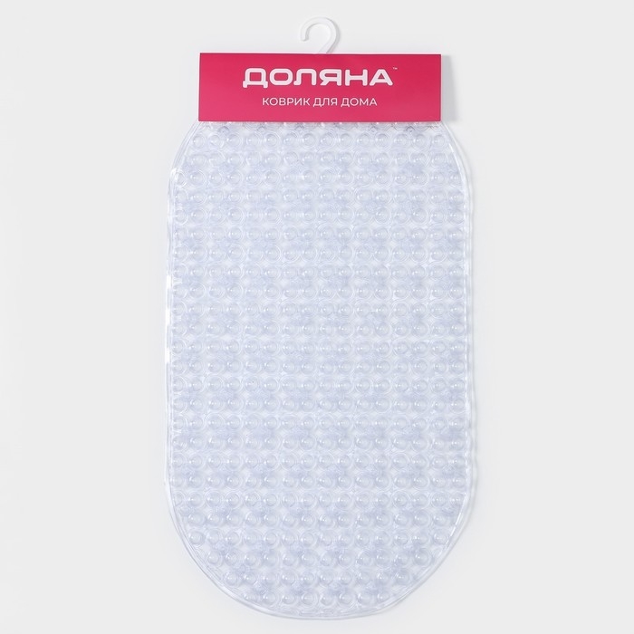 Коврик противоскользящий в ванну на присосках Доляна &laquo;Колли&raquo;, 39&times;71,5 см, цвет прозрачный
