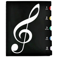 Нотная папка - 20 файлов 40 листов черная