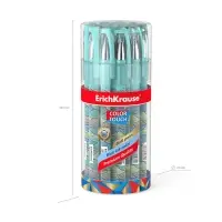 Ручка шариковая ErichKrause ColorTouch Emerald Wave, узел 0.7 мм, чернила синие, длина линии письма 2000 метров