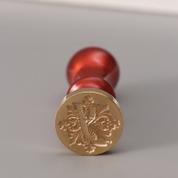 Печать для сургуча с пластиковой ручкой "Буква J на вензеле" 2,5х2,5х6,3 см