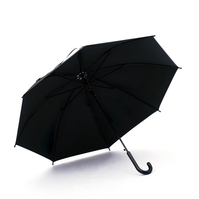 Зонт полуавтоматический «Однотон», 8 спиц, R = 46/54 см, D = 108 см, цвет чёрный Зонт полуавтоматический «Однотон», 8 спиц, R = 46/54 см, D = 108 см, цвет чёрный