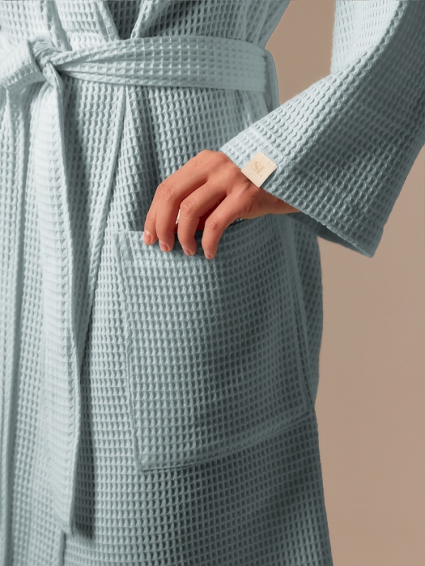 Халат вафельный женский SL HOME: Basic "Аззура", размер XL, 100% хлопок, 300 г/м2