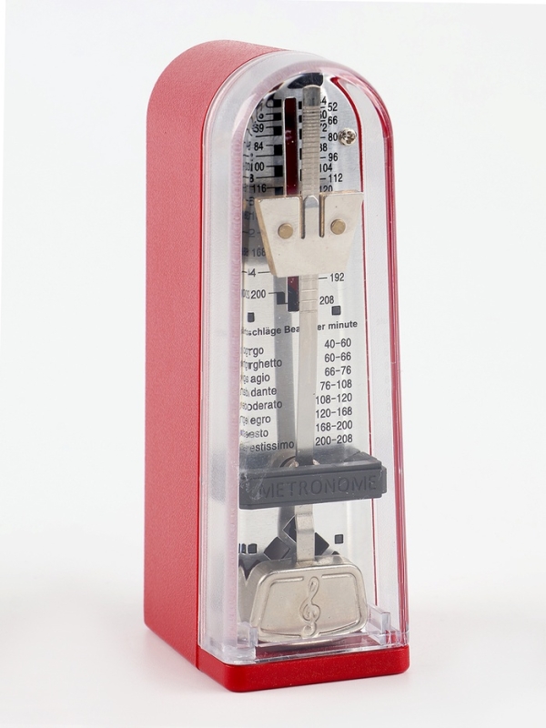 Метроном механический Music Life 3,5 х 5 х 11 см красный Метроном механический Music Life 3,5 х 5 х 11 см красный