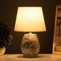 Лампа настольная "Валерия" 1х40Вт Е14  черный/белый 20х20х31см