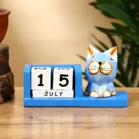 Календарь настольный &laquo;Котик&raquo;, 13&times;6&times;7 см, дерево, синий