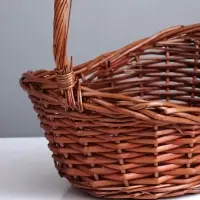 Набор корзин плетёных, овальные 4 шт., 51&times;40 см, Н 14/20 см, Н с ручкой 47 см, 43&times;33&times;13H/17Hх42H38&times;28&times;10H/15Hх