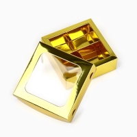 Коробка для конфет &laquo;Золотистая&raquo;, 10.5 х 10.5 х 3.5 см