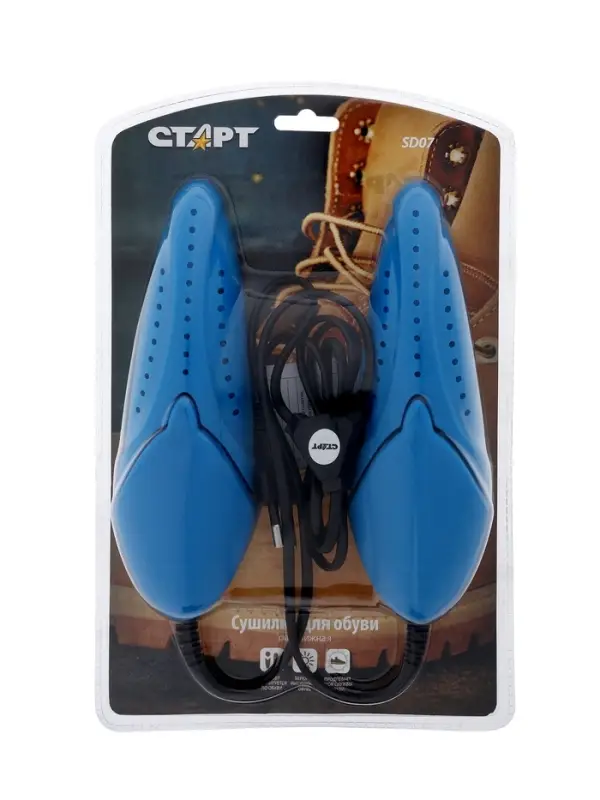 Сушилка для обуви СТАРТ SD 07, 12 Вт, от 18 до  19,5 см, электрическая, раздвижная, синяя