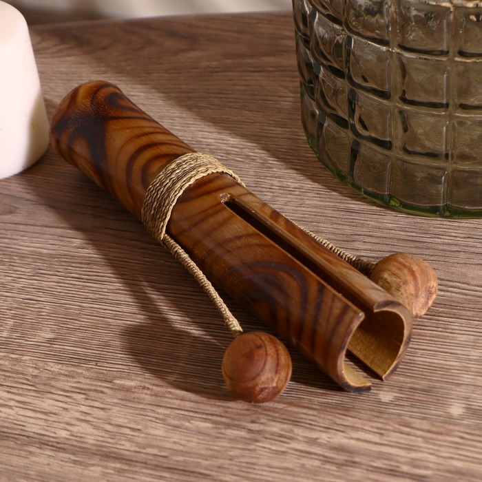 Сувенирный музыкальный инструмент "Двойной кастаньет" 21х4х8 см