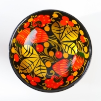 Солонка "Каравай", 7х3 см, хохлома Солонка "Каравай", 7х3 см, хохлома