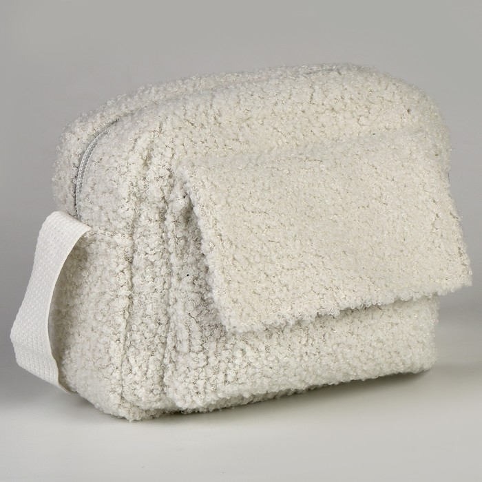 Плюшевая сумка тедди кросс-боди, белая