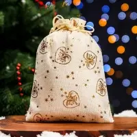 Мешочек подарочный из холщи &laquo;Колокольчики&raquo;, 15&times;20 см