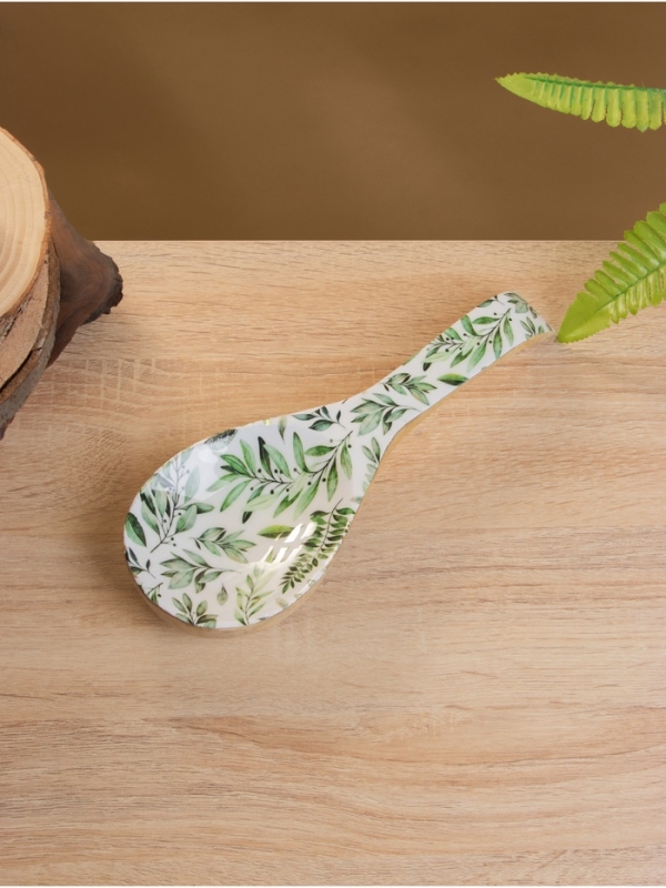 Подставка под ложку "Оливковая ветвь" дерево манго 25,5х9х3,8 см