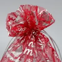 Мешочек подарочный органза &laquo;Новогодняя почта&raquo;, 16 х 24 см +/- 1.5 см