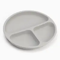 Тарелка детская секционная, 3 секции, серый, Mum&Baby