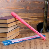 Блокфлейта Music Life, 8 отверстий, немецкая система, сопрано, розовая