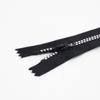 Молния &laquo;Трактор&raquo;, №5, неразъёмная, замок автомат, 18 см, чёрная, белая, красная