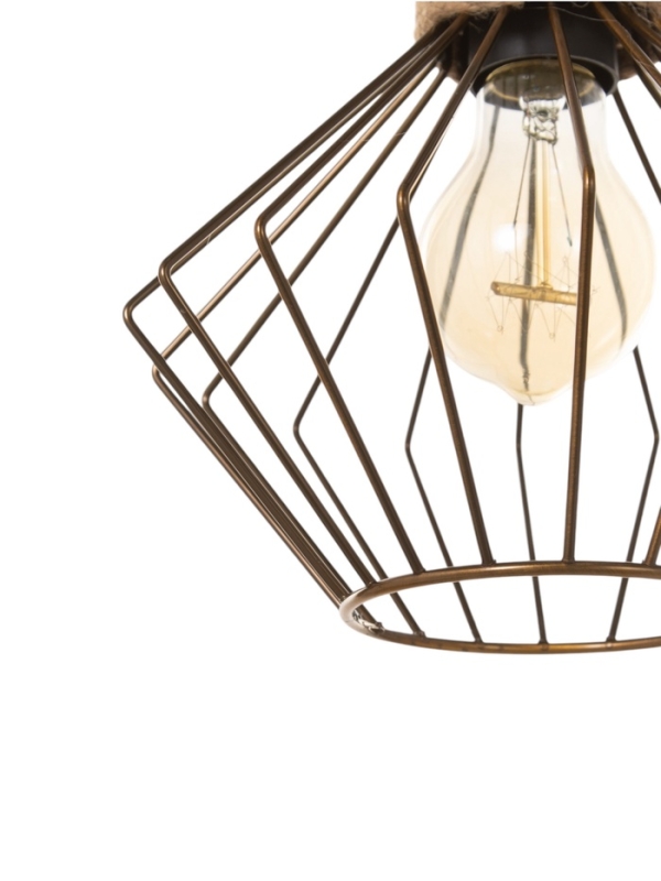 Светильник "Чертеж" 1х40Вт Е27 медь 20х20х20см