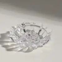 Подсвечник стекло на 1 свечу "Цветок-звезда" прозрачный d=2 см 8,8х8,8х2 см