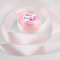 Лента атласная, 40 мм &times; 23 &plusmn; 1 м, цвет пастельно-розовый №43