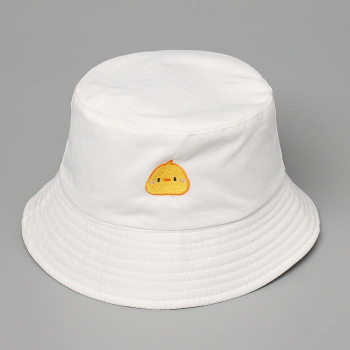 Панама детская для девочки &laquo;Цыпленок&raquo;, цвет белый, р-р 54