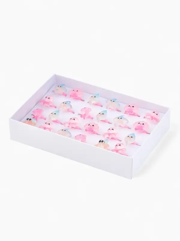 Кольцо &laquo;Выбражулька&raquo; морские жители, форма МИКС, цветное, безразмерное