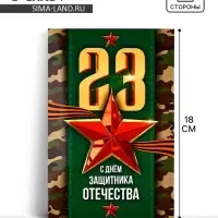Открытка &laquo;С 23 Февраля!&raquo;, 12&times;18 см