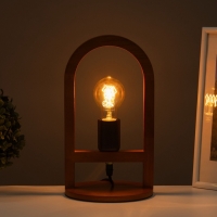 Лампа настольная BayerLux ЭКО "Клот" 1х40Вт Е27 коричневый 17х17х30см