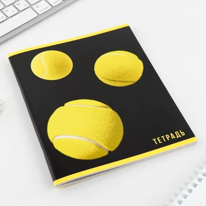 Тетрадь в клетку, 48 л., А5, на скрепке, блок №2, Yellow, МИКС