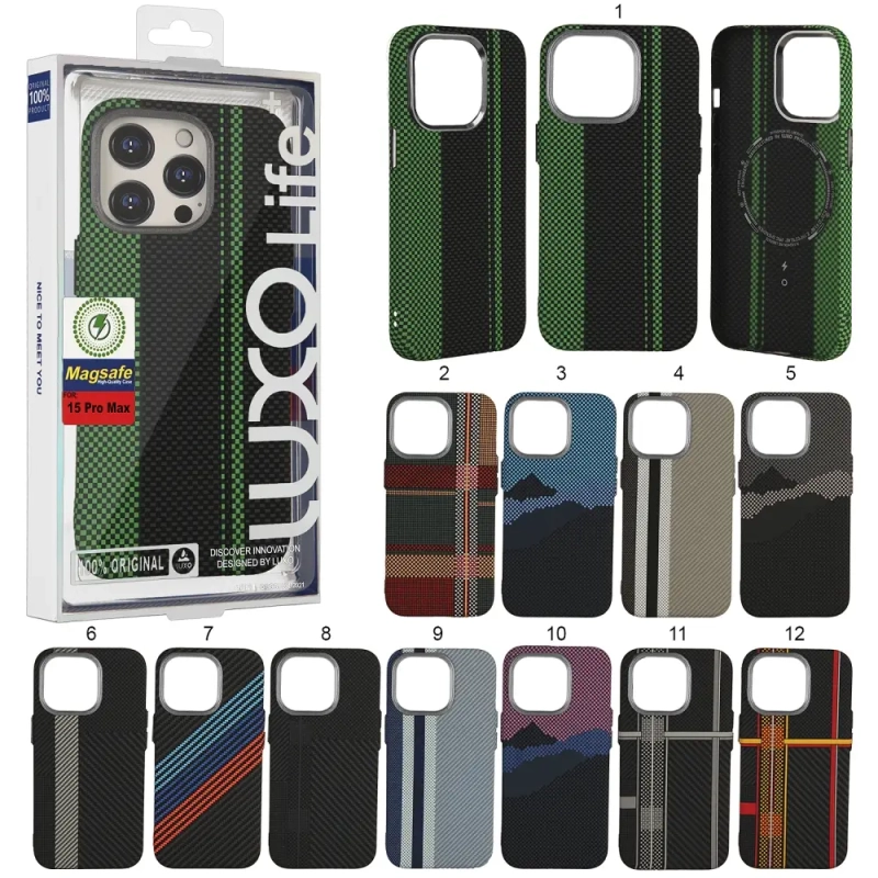 Чехол iPh 15 Pro Max Luxo Carbon