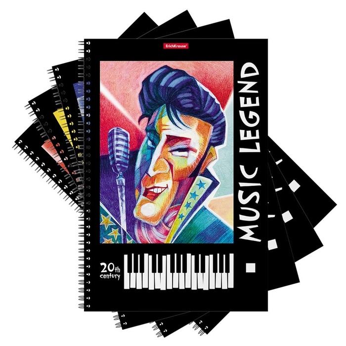 Тетрадь для нот А4, 24 листа на спирали ErichKrause Music Legend, вертикальная ориентация