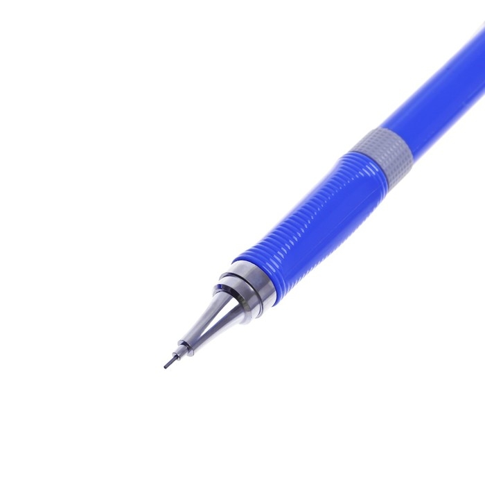 Готовальня, 6 предметов (циркуль, точилка, грифель, ластик, карандаш механический 0,5 мм, грифель НВ 0,5 мм) в пластиковом пенале