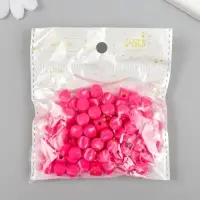 Бусины для творчества пластик "Кубик со сплющенными краями" розовый набор 30 гр d=0,8 см