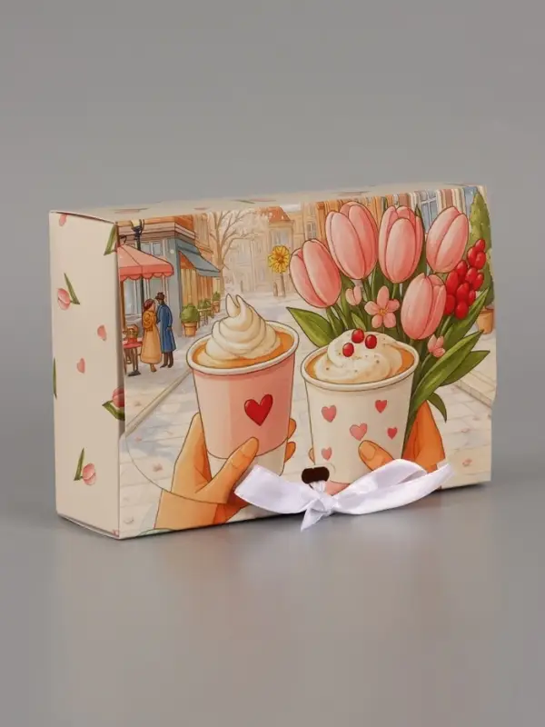 Подарочная коробка сборная "Тепло",  16,5 х 11, 5 х 5 см